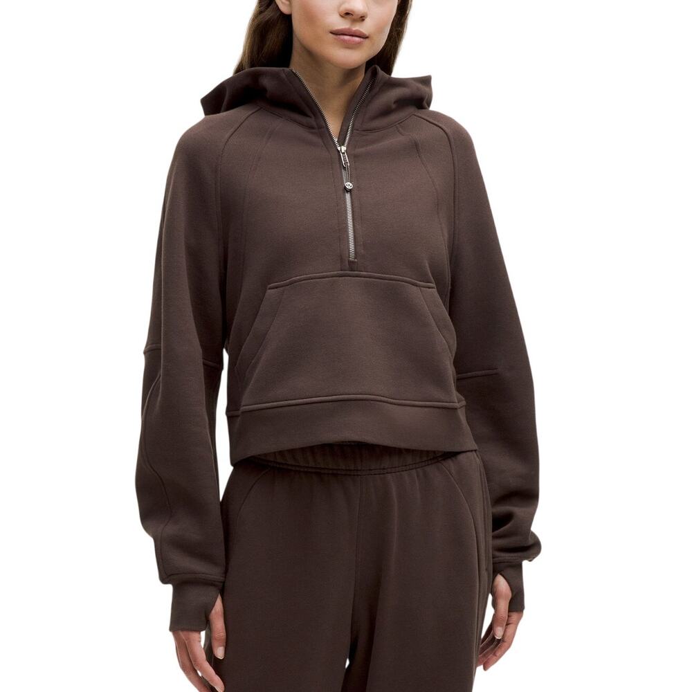Lululemon Oversized Brown Scuba Half-Zip Hoodie Size XS / S